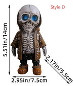Halloween Middle finger skull figurine