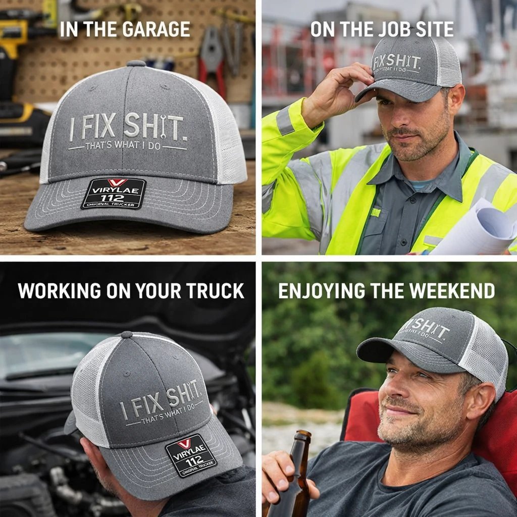 🔥LAST DAY 49% OFF🔥-🛠 I Fix Shit Trucker Hat – Funny Mechanic & Fixer Cap