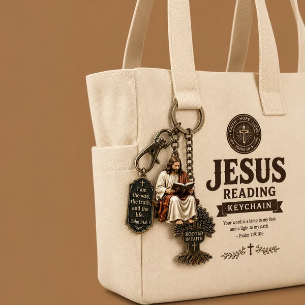 🔥LAST DAY 50% OFF - ✝Jesus Reading Keychain