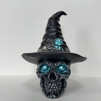 🎃 Glowing Witch Skull Decor