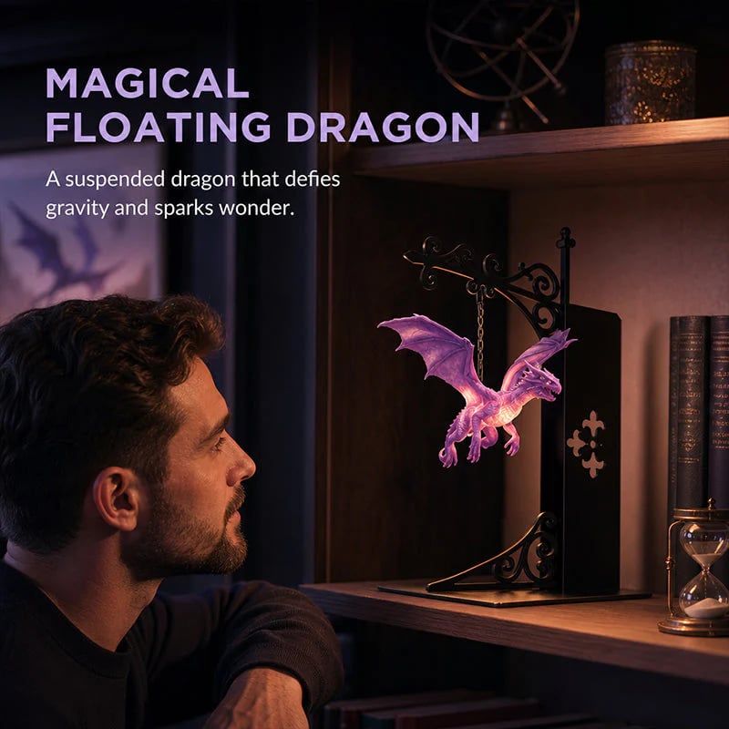 🐲Dragon Bookshelf Lamp - Enchanting Floating Dragon Night Light