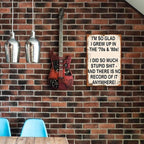 Vintage "I'm So Glad I Grew Up in the '70s & '80s" Metal Sign – Funny Retro Wall Decor 😂