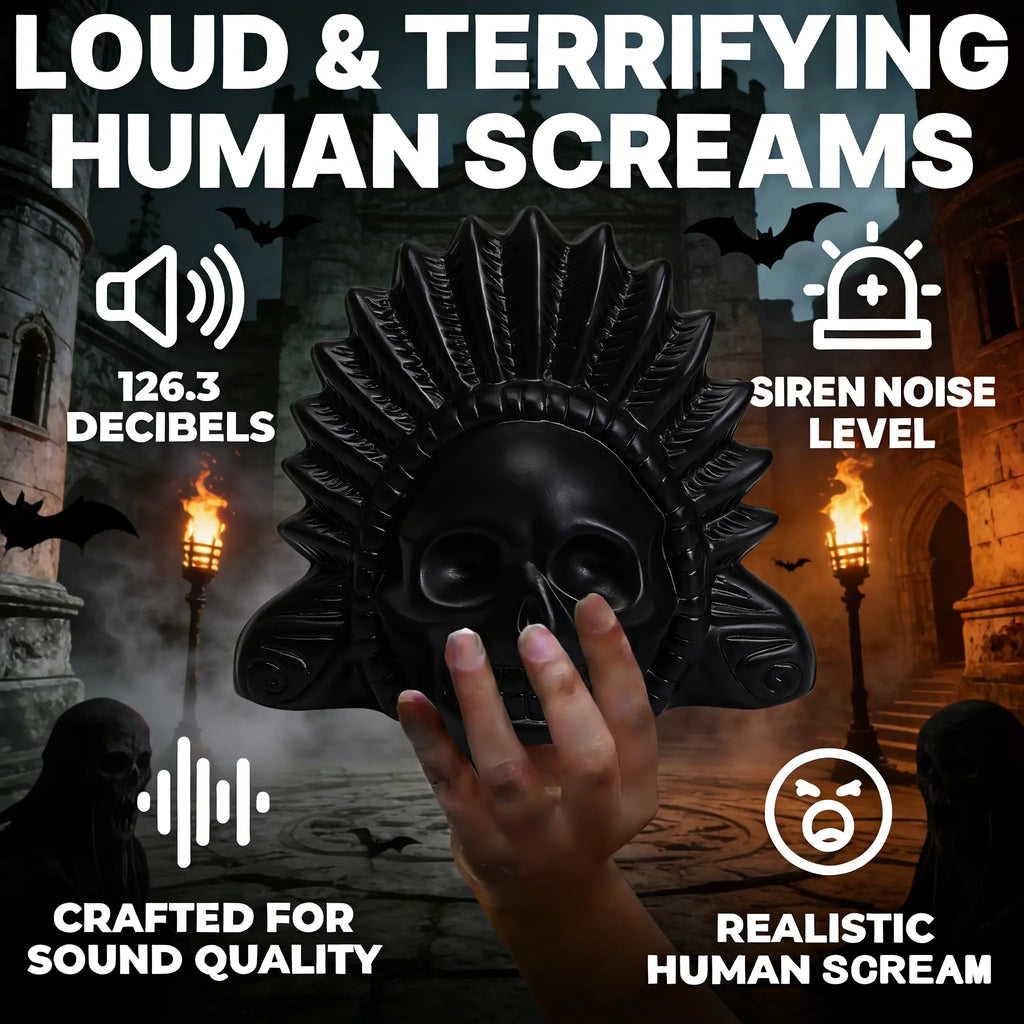 Aztec Death Whistle | Handmade Loud Authentic Clay Screaming Whistle with Bag