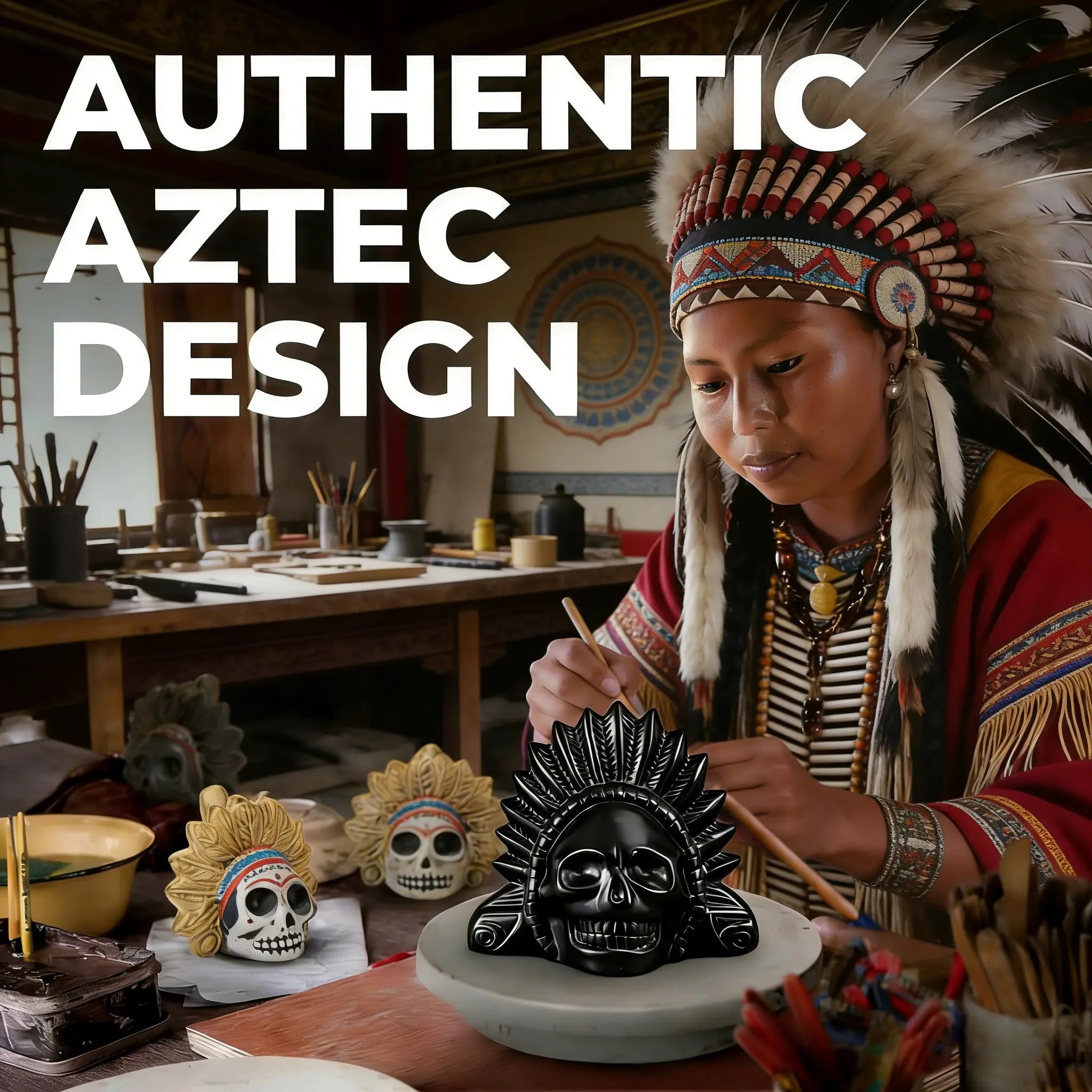 Aztec Death Whistle | Handmade Loud Authentic Clay Screaming Whistle with Bag