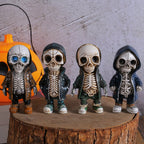 Halloween Middle finger skull figurine