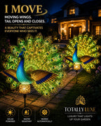 Solar Peacock Garden Sculpture