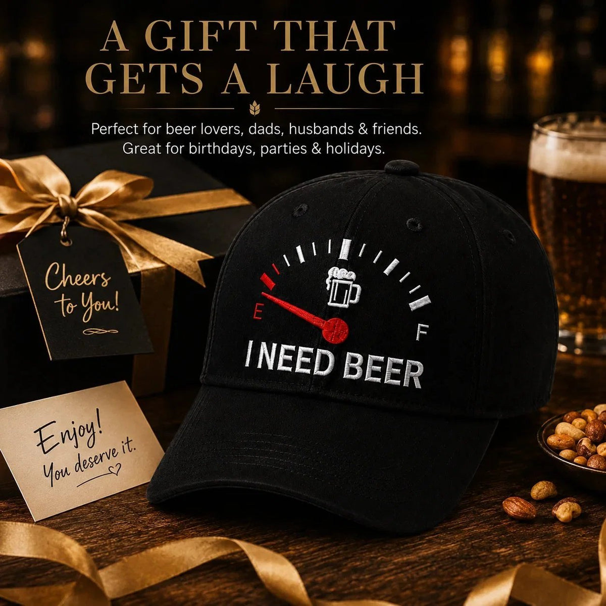 🔥LAST DAY 49% OFF - 🍺 'I NEED BEER' embroidered baseball cap – Unisex memorial cap🧢