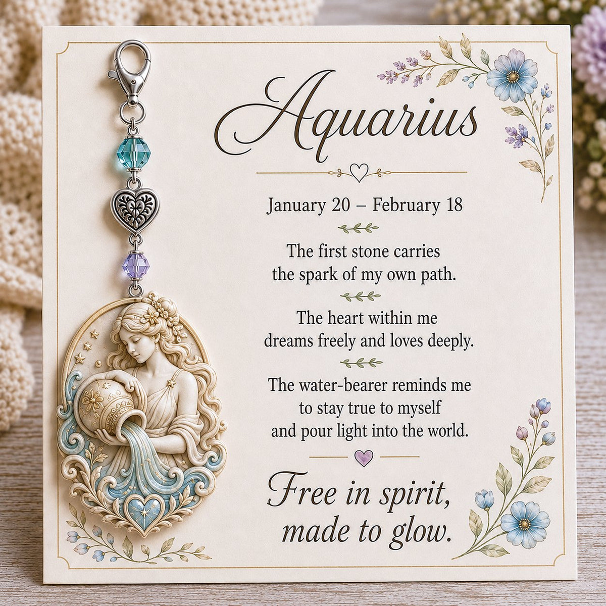 🎅 2026 Christmas Gift 49% Off--✨  Commemorative keychains and cards featuring the birthstones of the 12 zodiac signs