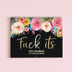 2027 Funny Swear Word Wall Calendar – "Fu*k It" Floral Calendar for Tired-Ass Women
