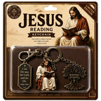 🔥LAST DAY 50% OFF - ✝Jesus Reading Keychain
