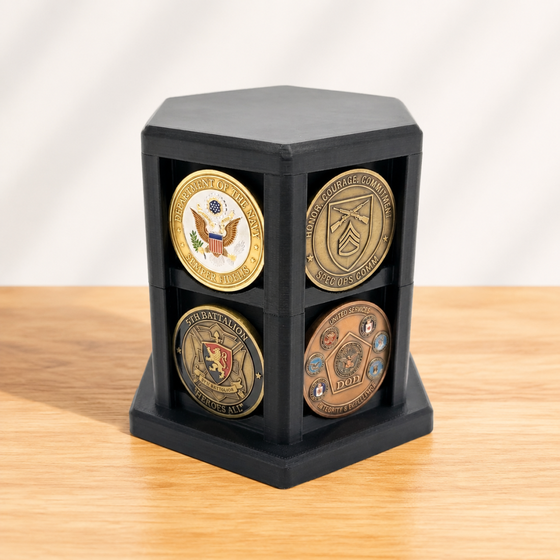 🎁Last Day 49% OFF - Hexagonal Challenge Coin Display Stand