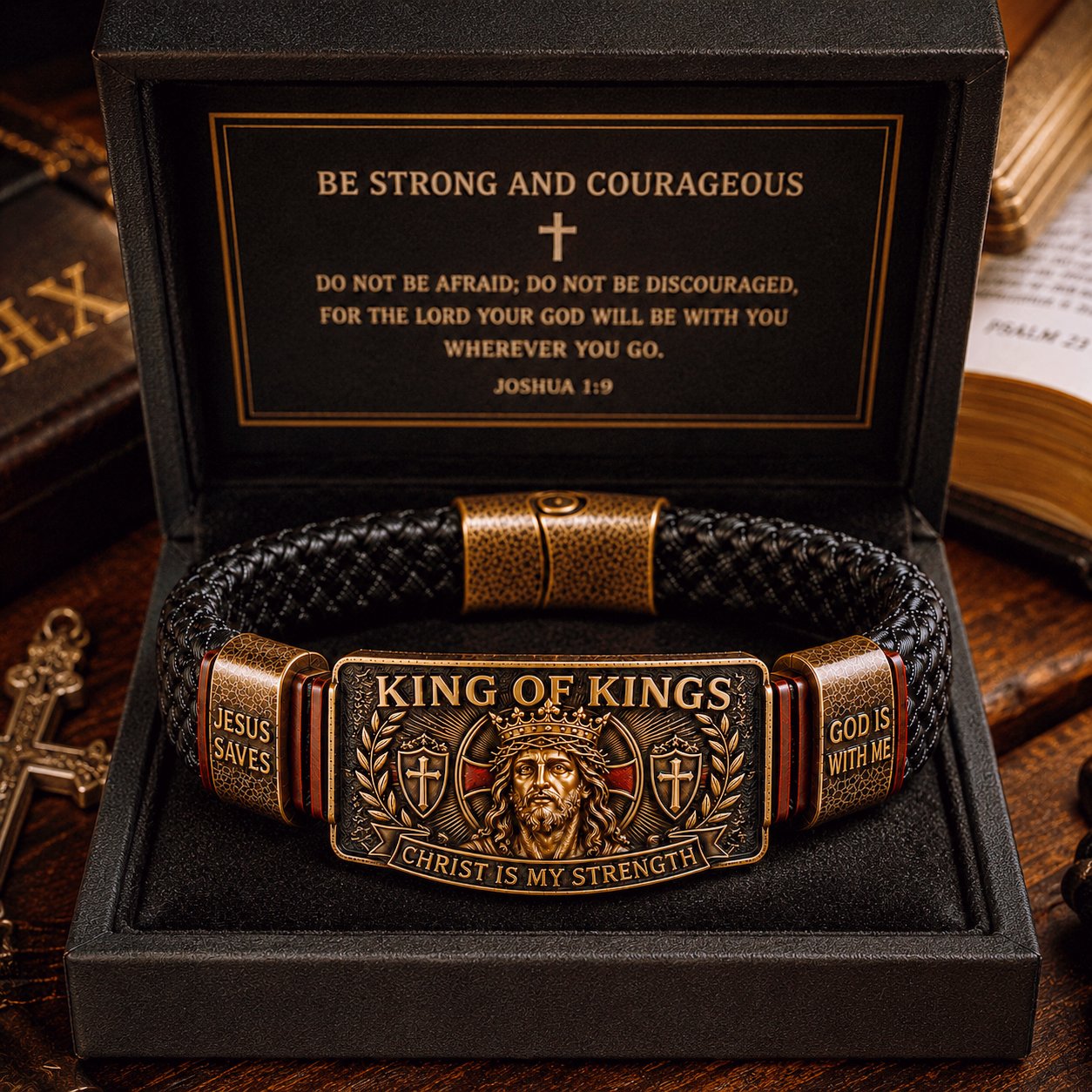 👑 King of Kings Faith Bracelet — Wear Your Belief with Pride (49% OFF Today🔥)