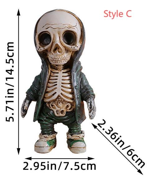 Halloween Middle finger skull figurine