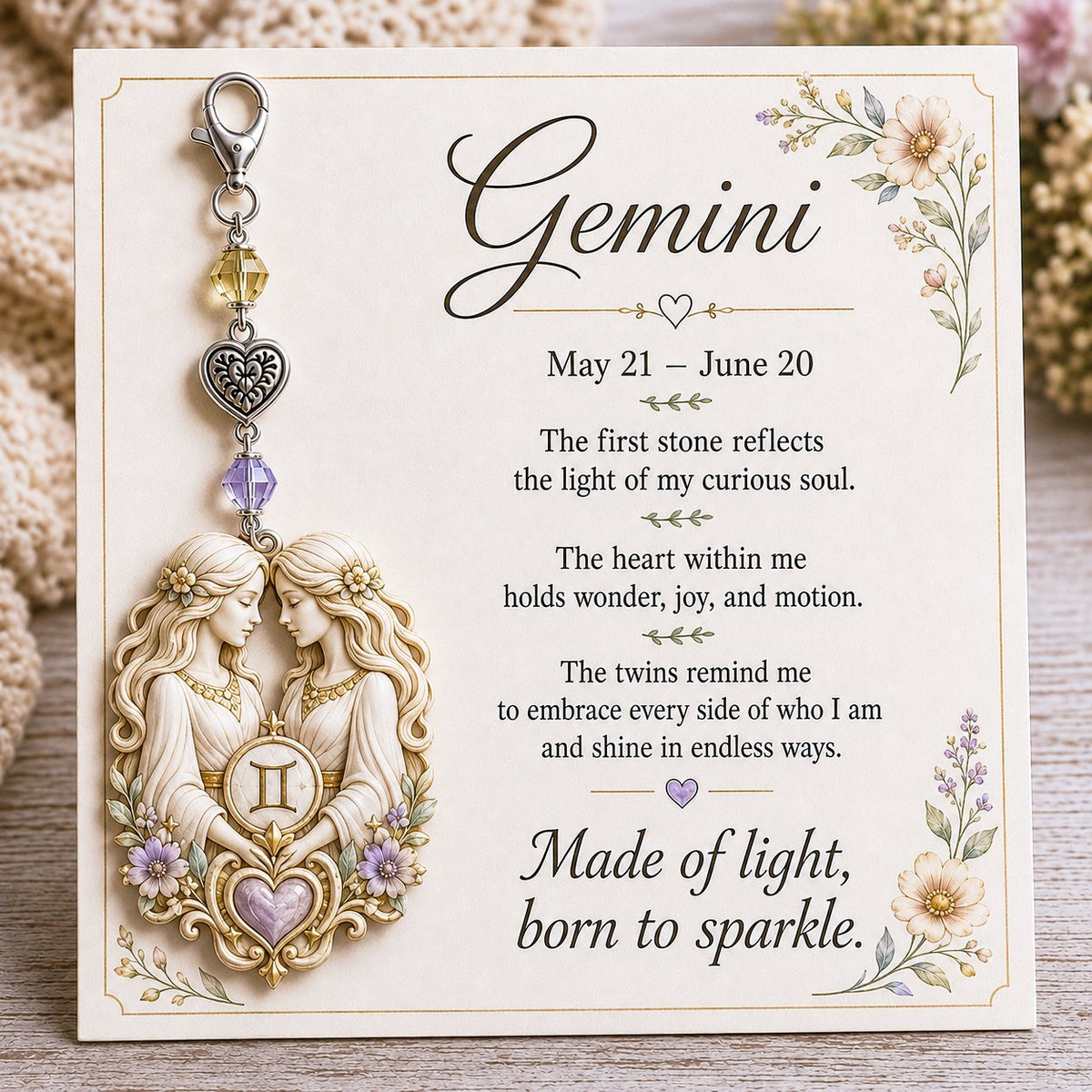 🎅 2026 Christmas Gift 49% Off--✨  Commemorative keychains and cards featuring the birthstones of the 12 zodiac signs