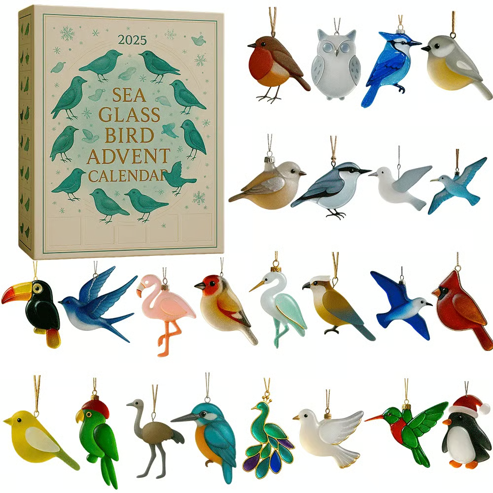 LAST DAY 49% OFF--🐦Sea Glass Bird Advent Calendar 2025
